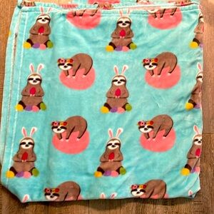 50 x 60 SLOTH EASTER THROW